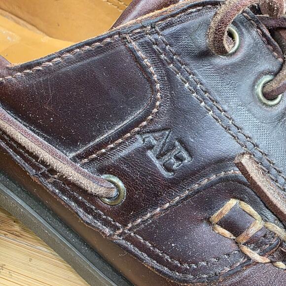 Allen Edmonds Key Largo Boat Shoes Mens Size 12 B Brown Leather Vibram Soles - Picture 10 of 10